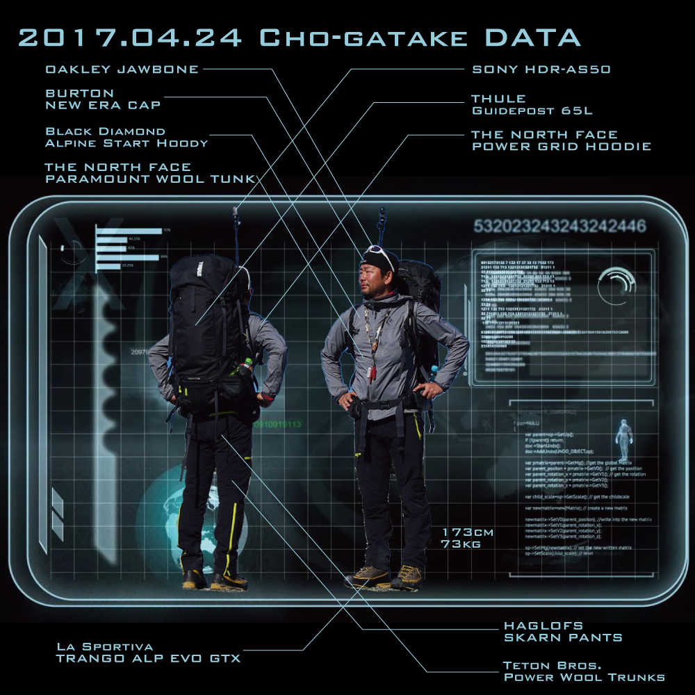 2017.04.24 ATSUSHI OGAWA DATA in 蝶ヶ岳